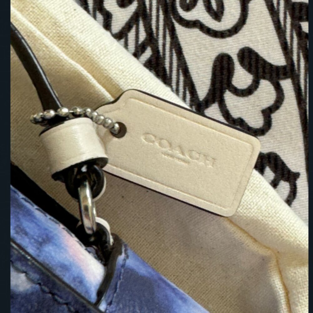 Coach Blue Tie-Dye Crossbody Bag - Picture 16 of 16